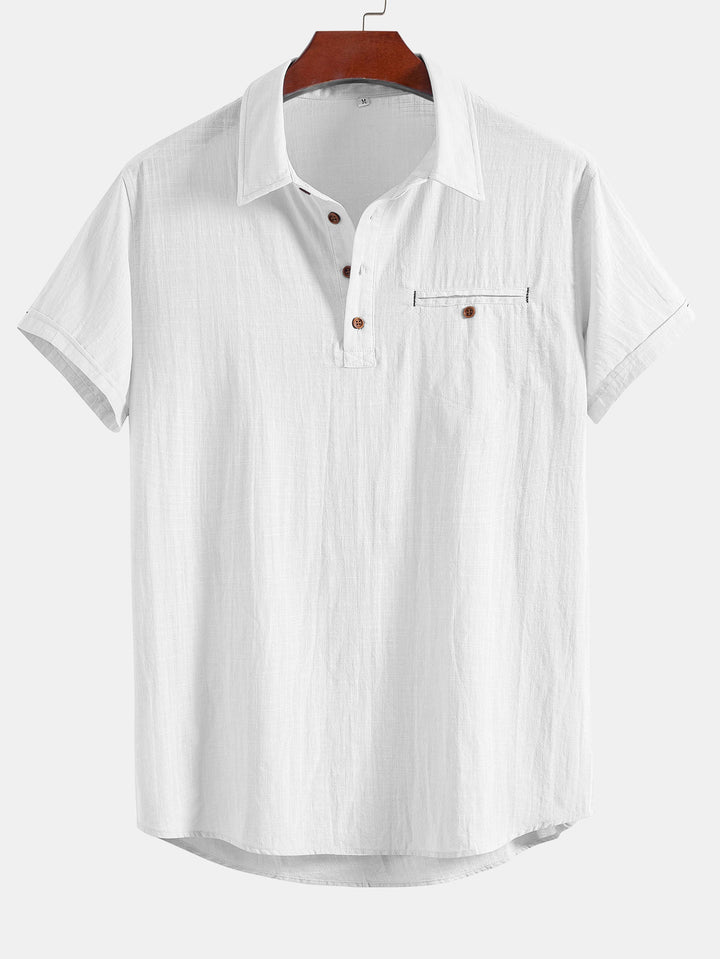 White Colour Premium Cotton Spread Collar Katua Shirt
