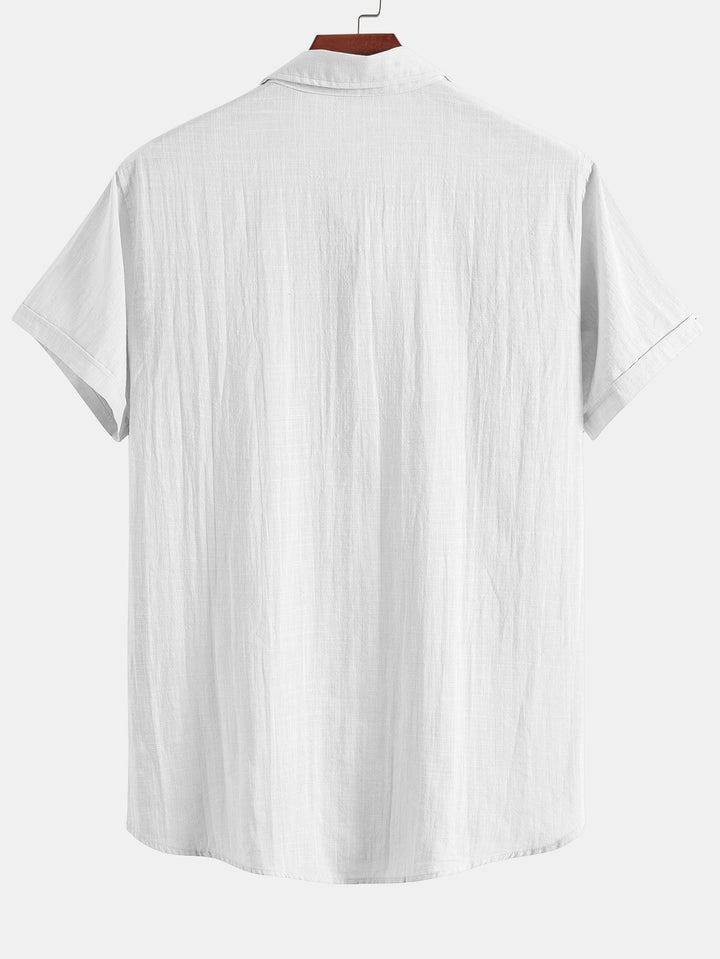 White Colour Premium Cotton Spread Collar Katua Shirt