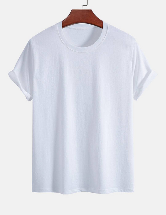 White Drop Shoulder T-Shirt