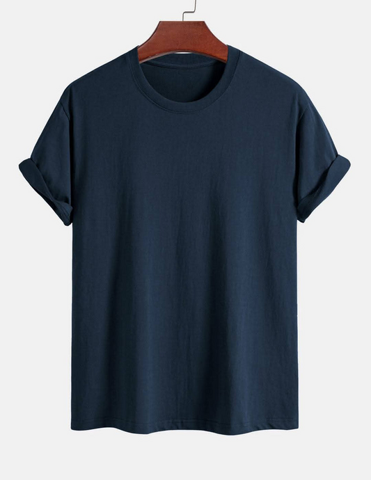Navy Blue Drop Shoulder T-Shirt