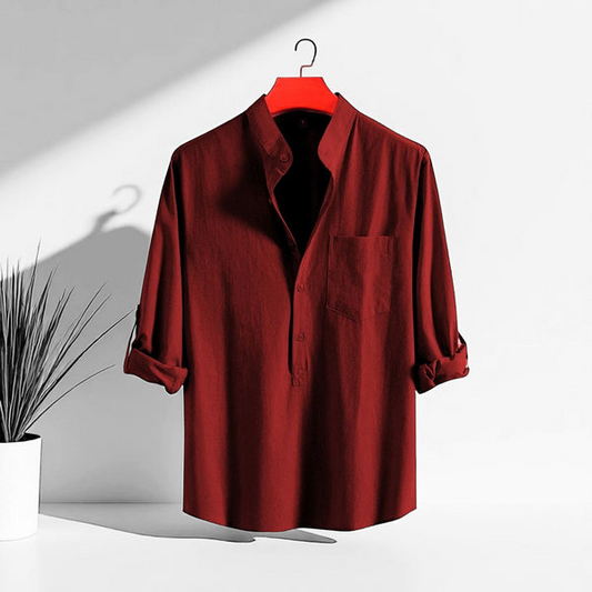 Red Maroon Colour Premium Cotton Full Sleeve Katua