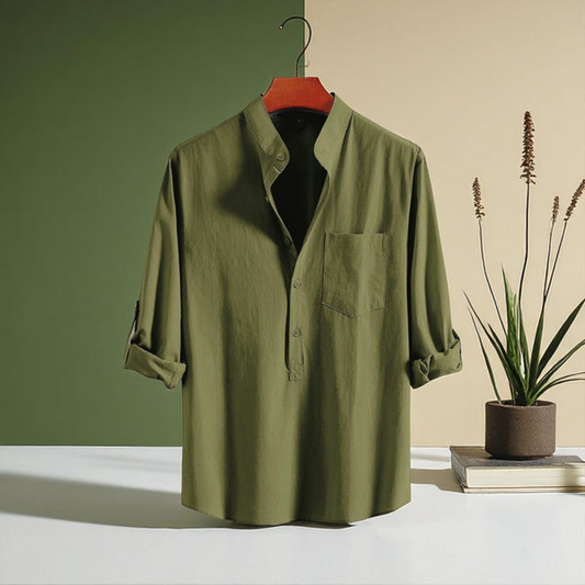 Olive Colour Premium Cotton Full Sleeve Katua