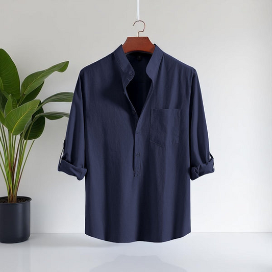 Navy Blue Colour Premium Cotton Full Sleeve Katua