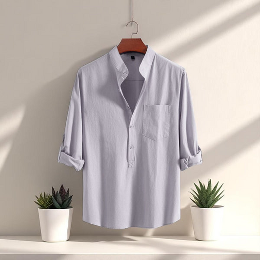 Ash Colour Premium Cotton Full Sleeve Katua